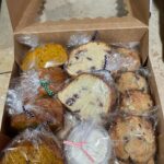 Ve Neill Instagram - Look at this wonderful box of goodies my good friend @kimbaayers brought by as a belated birthday present, I can’t wait to try all of these! There’s pumpkin bread, cherry almond cake, and these cookies that have everything in them but can’t come up with a name for them so i’d you have any suggestions for a new cookie name let me know! Have a fantastic day everyone 💖💖💖