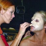 Ve Neill Instagram - Here’s a throwback picture of me putting makeup on Kim Milford on the set of 1978 Sci-fi film Laserblast! @therealve @legendsmakeupacademy @frendsbeauty @vesfavoritebrushes • • #veneill #legendsmakeup #prosthetics #specialmakeupfx #sfxmakeup #sfxmakeupclasses #makeup #horrormakeup #character #filmeducation #film #specialmakeupeffects #film #mua #fxmakeup #sfx #fxschool #television #frendsbeauty