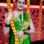Veena Ponnappa Instagram - "The Elegance in Saree Never goes Out of Style" @veena_ponnappa_vnaa 🥳🥰💕 @starsuvarna #dussehra #veena #veenaponnappa #renukayellamma #kannadaactress #shootmode #sareelove #kannada #specialpromo #starsuvarna #beingme #kannadaserial #sandalwood #actor #traditional #nammakannada #kannadaserials #jewels #actorlife #sareelove #nammadussehra #helloworld #dussehraspecial #suvarnaserials #greensaree