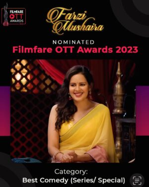 Venus Singh Instagram - Hum hain saatvein aasmaan mein 
Paer nahin tik rahe hain jahaan mein 
Khushi itni Ho rahi hai ke Kya bataayein 
Khushi itni Ho rahi hai ke Kya bataayein
Bas 3 hee lafz aa rahein hain zubaan pe
Vote dedo yaar 😋😂 
.
@filmfare OTT shukriya humaare iss chhote se fun se show ko nominate karne ke liye aur hum sab ko itni khushi dene ke liye…🤩😁
Saari audience ko shukriya jinhone show dekha aur pasand kiya ♥️🤍
Isi khushi mein humne naye season ki shayari likhni shuru kar di hai !! ♥️
.
#farzimushaira #farzi #filmfareottawards #filmfare #ott #nomination #comedy #comedyseries #comedyvideos #comedyreels #minitv #amazonminitv #zakirkhan #firstsarealwaysspecial ♥️