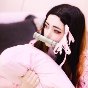 Venus Palermo Instagram - A soft pink kind of Nezuko ❤️ 
Which demon slayer character would you want to be? 👀