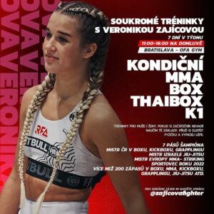 Veronika Zajícová Instagram - ‼️SOUKROMKY‼️ se mnou🩷
Kdo by měl zájem, pište 😊💪🏼
•
Budu se těšit na naše společné tréninky😍
Chcete se naučit Box, Thai box….. 🥊
Chcete zhubnout💪🏼 do plavek👙
Nabrat kondici🔥
Mít více energie a lépe se cítit🤩🔋
Tak mě kontaktujte 🫵🏼 
•
Pište mi do zpráv a nebo na e-mail, který mám v biu🤗
•
Kde všude trénuju? Bratislava @ofa_ba 📍
Krnov a poblíž