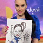 Veronika Danišová Instagram - Moja prvá karikatúra v živote!😄 Podobám sa? #nebesky #vikendovasnidane
