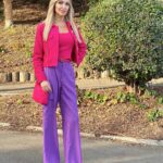 Veronika Mindal Instagram - Pink and purple is definitely a colors that people are not afraid to love out loud. Apart from its aesthetic value, it elicits different emotions and meanings in our lives. It can make us feel luxurious, imaginative, and spiritual. . . . Jacket & top #rachelzoe pants #noisymay Bag #chanel belt & shoes #ralphlauren . . . . . #actress #model #maturemodel #singer #songwriter #Hollywood #LosAngeles #NewYork #Paris #Milan #Ukraine #talent #artist #Instagram #Instastyle #tattooedgirl #Insta #vogue #style #outfit #fashioninspiration #fashion #design #fashiondesign #ashionblogger #veronikamindal