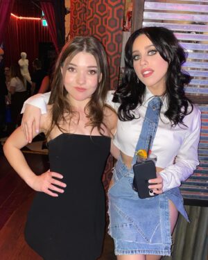 Victoria Azevedo Instagram - Huge congratulations to @lukehutchie and @matthewfinlan for creating their hilarious new show @ghostingseries. Had a great time matching with @mikaamonsen at the premiere!!! <33

If you wanna laugh your ass off watch it now on @cbcgem or else… you’ll be haunted 👻