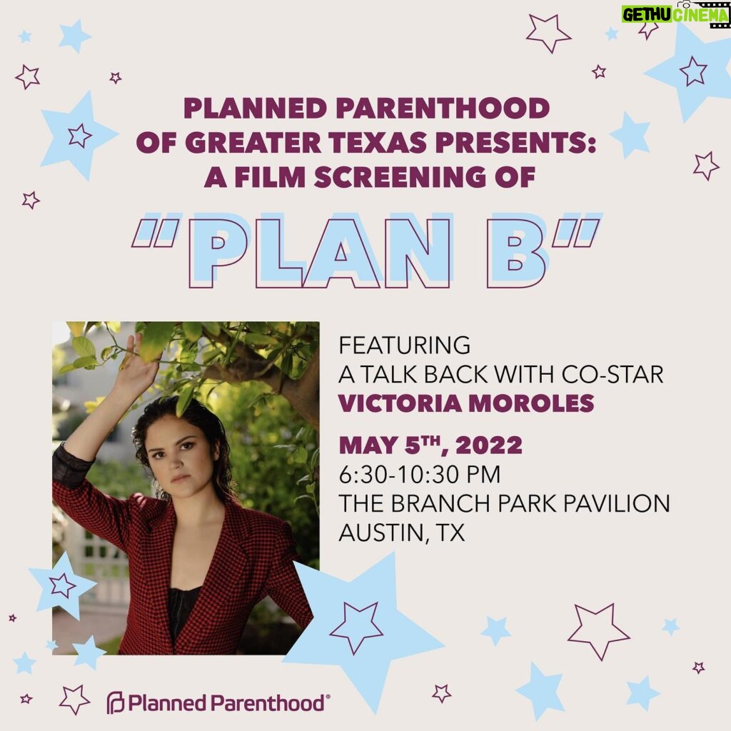 Victoria Moroles Instagram - It’s HAPPENING! The screening of Plan B hosted by @ppgreatertx in #Austin, TX is less than two weeks away AND @americanhigh is sponsoring 6 tickets to the event! 🎟 • Enter the GIVEAWAY to win a ticket for the screening of the film Plan B! Get a PP swag bag with a journal and tote ( other PP goodies, like a keychain, vinyl stickers and more)! HERE’S HOW TO ENTER 👇: • Follow: @ppgreatertx @americanhigh  • Like this post • Comment and share a dream or goal you have planned for your future! (every comment counts as an entry!) • Bonus: Share this to your story and tag me & for an extra entry (must have a public profile) • The giveaway is open to Texas residents only and ends on  April 27th, 2022.  By entering, you are confirming that you're 18 . Six (6) winners will be selected at random and notified via DM. You must be able to attend the event in Austin, TX on May 5th. The giveaway is in no way affiliated with or sponsored by Instagram. Good luck!