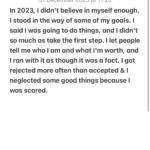 Victoria Spence Instagram - If you're looking back on your year feeling like it's been a waste because you're judging it by society's standards, I hope that sharing the reality of mine can give you some perspective.🫶🏻 Thank you so much for listening to my rambles, skanking with me and being here while we figure out how to do life- you's mean more to me than you'll know! Sending you all my love and wishing you a lovely new year ❤️❤️#lessonsivelearned #2023reflections