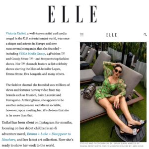 Victoria Unikel Instagram - 𝐄𝐋𝐋𝐄 𝐚𝐧𝐧𝐨𝐮𝐧𝐜𝐞𝐬 𝐦𝐲 𝐛𝐨𝐨𝐤 𝐚𝐧𝐝 𝐚𝐫𝐭♥️

Sooooo happy to see my interview run with my latest “modest” photos )))

My new art collection will go public very soon, I promise, and it will change the world!!! Why make art if it won’t change the world?

I’m also super excited about my children’s sci-fi adventure book coming out September 1st. @emmaplusluke 

Read the full article on @ellecanada 

Style&photo @sashablaim