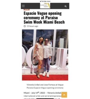Victoria Unikel Instagram - What a wonderful time I had at Espacio Vogue @espaciovogue @voguemexico @karlamartinezdesalas 
opening ceremony that opened Paraiso Swim Week @paraisomiamibeach in Miami Beach🔥🔥🔥 Great to see Jose Forteza @joseforteza who was wonderful as always 💖