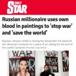 Victoria Unikel Instagram - Thank you @dailystar for spreading the message! We need to stop the wars raging across the planet. We are living in comfort while at the same time there are places where people are dying every day and every second. I created my WAR art series to wake people up. My paintings are about the Russia-Ukraine, Syrian, and Israel-Palestine wars. All our blood runs the same color - RED. It’s time to act for peace or we will destroy ourselves and our planet. #war #contemporaryart #popupart #stopwar #miamiart