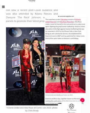 Victoria Unikel Instagram - I visited the biggest comic event in the world Comic-con 2022 in San Diego! @comic_con @sdcc2022 as Exorcist @exorcist_superhero 

We spent four great days visiting with new fans and industry people and making great connections. Thank you @entertainmentweekly for having us at your exclusive event in @hardrockhotels and @timburton Tim Burton-themed Burton Bash event🔥🔥🔥

#comiccon2022 #heroines #exorcist #exorcistsuperhero