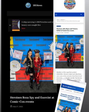 Victoria Unikel Instagram - I visited the biggest comic event in the world Comic-con 2022 in San Diego! @comic_con @sdcc2022 as Exorcist @exorcist_superhero 

We spent four great days visiting with new fans and industry people and making great connections. Thank you @entertainmentweekly for having us at your exclusive event in @hardrockhotels and @timburton Tim Burton-themed Burton Bash event🔥🔥🔥

#comiccon2022 #heroines #exorcist #exorcistsuperhero