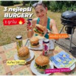 Viktorie Hrazdílková Instagram - Který burger by vyhrál u tebe? 🍔😋 Vyzkoušej a nezapomeň nakombinovat s Birgem 😉 HOVĚZÍ KLASIK 🤠🍔 Vrstvení: opečená spodní část housky potřená BBQ omáčkou (použila jsem kupovanou), na to římský salát, dále hovězí mleté (jen sůl a pepř) s rozpuštěným čedarem, opečená slanina, plátky rajčete, červená cibule, plátky nakládané okurky a přiklopit druhou horní polovinou opečené housky potřené česnekovou majonézou (majonéza, utřený česnek, trocha dijonské hořčice, sůl a pepř) KUŘECÍ DELUXE 😎🍔 Vrstvení: opečená spodní část housky potřená avokádovou majonézou (avokádo, utřený česnek, majonéza, čerstvý koriandr, sůl a pepř), dále opečené kuřecí mleté (kuřecí mleté maso smíchané s goudou, solí, pepřem a čerstvým koriandrem), zeleninová salsa (červená a žlutá paprika nakrájená společně s rajčetem, okurkou a červenou cibulí na kostičky, sůl, pepř, čerstvý koriandr), česneková majonéza a přiklopit opečenou druhou horní polovinou housky HERMELÍNOVÝ SPECIÁL 😋🍔 Vrstvení: opečená spodní část housky, majonéza smíchaná se zakysanou smetanou, solí a pepřem, osolená a opepřená rukola, krémové balzamiko, opečený hermelín, brusinky a přiklopit druhou horní polovinou opečené housky potřené opět majonézou smíchanou se zakysanou smetanou, solí a pepřem Baví tě má tvorba? Podpoř ji ❤, sdílením a milým komentem 🥰 Video vzniklo ve spolupráci se značkou @birgo_cz 🤝 #burger #recept #grilovani #vecere #dnesvecerim #rychlavecere #pes #jezevcik #narozeniny #bilkoviny #dinner #birgo #birgovani #zelenina #jidlo #dnesjim #food #rychlerecepty #slane #czechfitnessgirl #zdravyzivotnistyl #recepty #czechgirl #jedlo #toprecepty #foodblogger #foodlover #inspirace #motivace #recept
