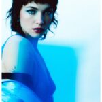 Violett Beane Instagram - @numero_netherlands with my boy @bynickrasmussen 🩸💙🧨 hair, makeup, and styling by me 🤘 interview up in my biooo