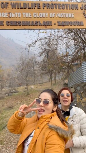 Vishavpreet Kaur Instagram - A walk on the wild side(literally)🍁🍂

#trek #nature #exploringkashmir #hikemore #peace