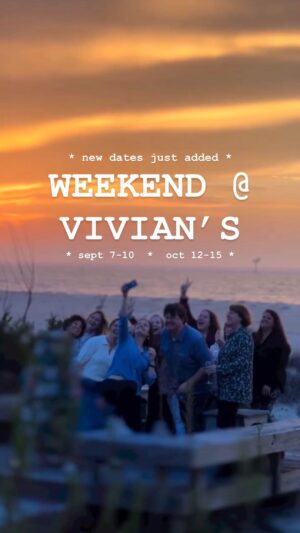 Vivian Howard Instagram - We just posted two new dates for Weekend at Vivian’s workshops in September & October. Hit that ol’ linky link in my profile if you want to see what all the fuss is about and join us on beautiful Bald Head Island. No better time here than the fall.