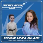Vivien Lyra Blair Instagram - And to round out Monday’s announcement - Princess Leia, played by @vivienlyrablair in the Disney Kenobi series, will be joining us for @rebelscumconofficial 2024! Vivien’s photo op and autograph preorders are now live - secure your passes and experiences today ☀️ #starwars #princessleia #kenobi #starwarsfan #starwarsnerd