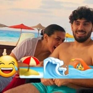 Wafaa Sadeq Instagram - عآدى أم بتغلس على ابنها..
حقى مش كده 😂😂😂❤️❤️❤️