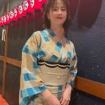 Wakana Matsumoto Instagram - 浴衣。 よーく見るとカゴバックの柄❤️ きゃわたん😍 👘💎タグ付けしてます🏷