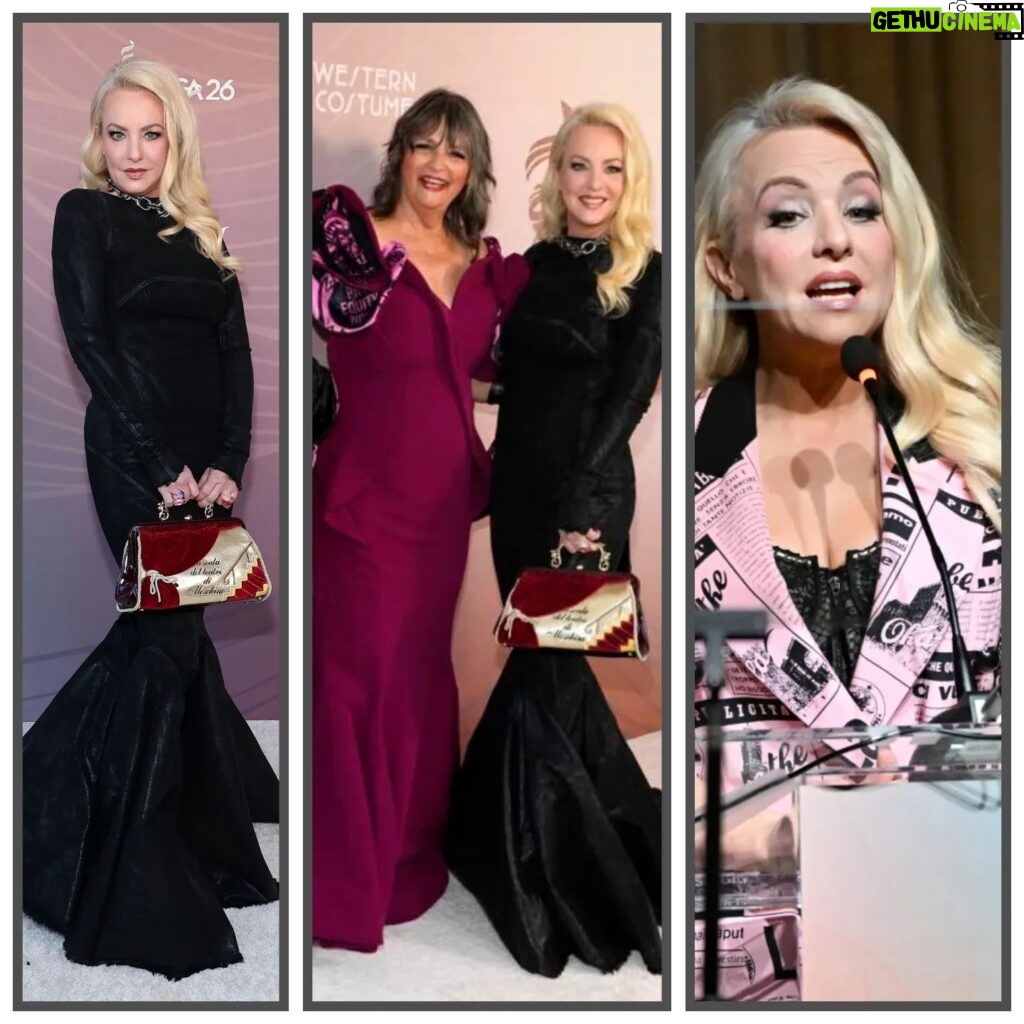 Wendi McLendon-Covey Instagram - Let's try this again, since I cropped my own head off in the last post. Had a great time hosting the Costume Designers Guild Awards on Wednesday night! I got to wear some cool outfits and hang out with amazing artists at @neuehouse. It's so fun and inspiring to watch brilliant people win! Hair: @andrewzepeda Makeup: @mariedelprete Wardrobe: @msjenniewalker @thejenniewalkerarchive @clothed_la Black dress: @rickowensonline Purse: @moschino Necklace: @michaelkors Pink suit: @moschino Shoes: @ysl