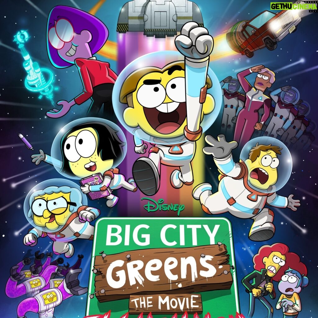 Wendi McLendon-Covey Instagram - It's almost time for blast-off 🚀 Don't miss Big City Greens the Movie: Spacecation, premiering Thursday, June 6 at 8p on @DisneyChannel. Available next day on @DisneyPlus. (I play Nancy Green - the redheaded motorcycle mama in the bottom right corner, FYI)