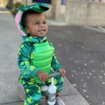 Whitney Mixter Instagram - No need to ask…he’s a smooth operator🎶🎵 Happy Halloween! 🦖🐊🎃