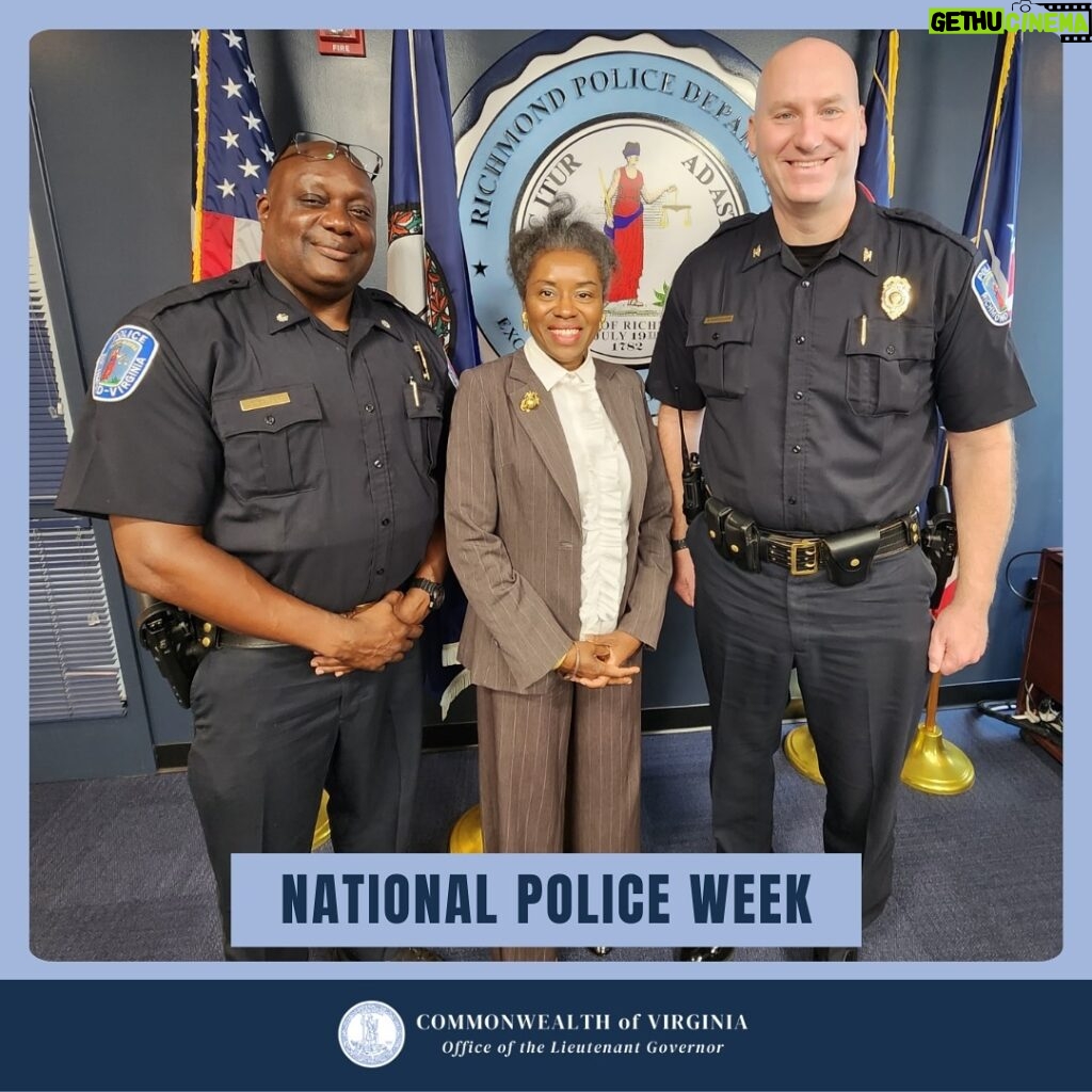 Winsome Earle-Sears Instagram - Thank you to the men and women in law enforcement who serve our communities across the Commonwealth with selflessness and courage! During National Police Week, we honor their service and sacrifice and remember those who gave their lives in service to Virginians.