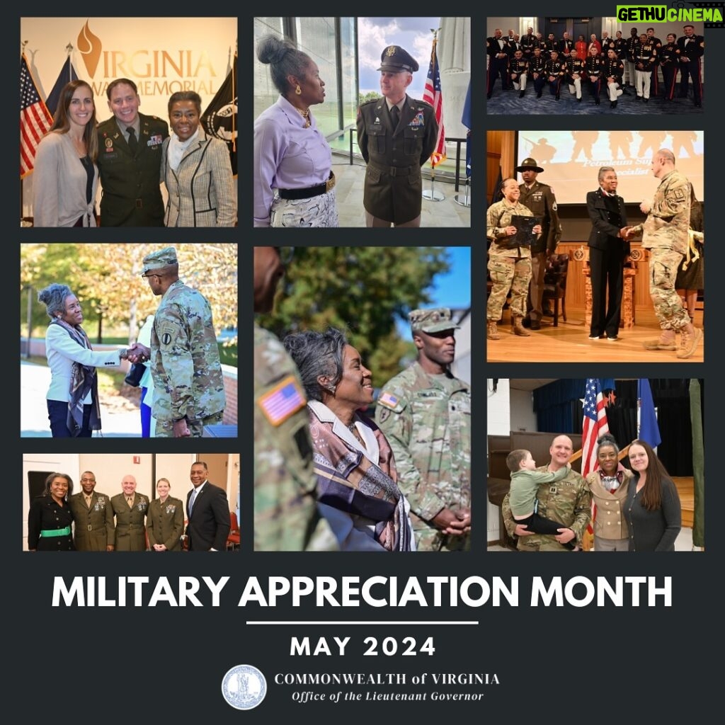 Winsome Earle-Sears Instagram - May is Military Appreciation Month! Today and every day we are thankful for our men and women in uniform. 🇺🇸 Did you know that Virginia’s Armed Forces have a statewide economic impact of $105.5 billion - almost 20% of Virginia’s economy? Virginia also has the highest concentration of military retirees in the nation and ranks #1 for percentage of female veterans! We will continue to lead the way!