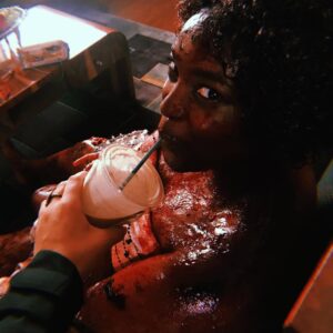 Wunmi Mosaku Instagram - Our most delicious creatives and crew! The most hardworking and joyous team! I wish I had pics of everyone but know that there was a wildly courageous and dedicated army behind this show! 
Special s/o to... @daynapinkthings 👗 you blew my mind when you threw the terracotta shorts into the mix! You did it! 
@andreamonab 💇🏿‍♀️ and @meforeveryoung 💄 my morning JOY! 
@erinzyoung 💪🏿 thank God I got to hold on tight to your hand!
@jelishat 💪🏿 for making me strong and making me giggle!
@eli_joshua 📸 your eye!
And obviously the VFX and SFX folks!

@lovecrafthbo

 I really need to take more BTS shots cus most of these are from my last day working with these beautiful people! Lesson learned!