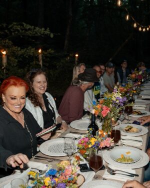 Wynonna Judd Instagram - Part 2 ✌🏼 of last week’s birthday festivities! Everyone who knows me, knows that I am not a fan of surprises!!! I knew that something was planned for my actual birthday, but wasn’t sure what. I was told to drive to the gazebo (where Cactus and I got married) at 6:30pm. We arrive, expecting a group of people to yell “surprise!” Much to my surprise, we find nothing besides a bottle of champagne and two glasses. 🥂 A peaceful, quiet moment with my sweetheart in the midst of a very busy week. We’re then instructed to drive to one of our favorite spots on the farm, a spot we’ve recently named “Peaceful Creek.” My dear family and chosen family have gathered for the most beautiful dinner IN the creek, and even flew in one of my favorite chefs @chefbobbymarcotte to cook for us. Thank you to everyone who understands my heart’s desire! Family, friends, and fellowship at my favorite place on earth…HOME. 💛

📷: @hayleyshoots