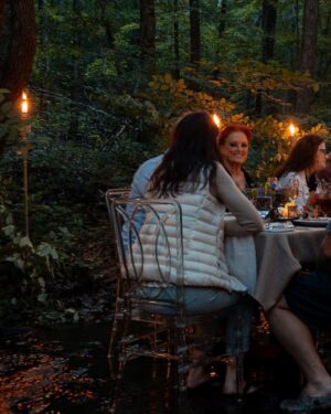 Wynonna Judd Instagram - Part 2 ✌🏼 of last week’s birthday festivities! Everyone who knows me, knows that I am not a fan of surprises!!! I knew that something was planned for my actual birthday, but wasn’t sure what. I was told to drive to the gazebo (where Cactus and I got married) at 6:30pm. We arrive, expecting a group of people to yell “surprise!” Much to my surprise, we find nothing besides a bottle of champagne and two glasses. 🥂 A peaceful, quiet moment with my sweetheart in the midst of a very busy week. We’re then instructed to drive to one of our favorite spots on the farm, a spot we’ve recently named “Peaceful Creek.” My dear family and chosen family have gathered for the most beautiful dinner IN the creek, and even flew in one of my favorite chefs @chefbobbymarcotte to cook for us. Thank you to everyone who understands my heart’s desire! Family, friends, and fellowship at my favorite place on earth…HOME. 💛

📷: @hayleyshoots