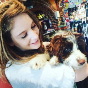 Xenia Goodwin Instagram - Meet Henny, my mates puppo that makes people’s days and is such a chiller!  She ate all my clothes before she passed out, tough day for a 10wk old 😍 🐶 ❤️ #puppies #dogsofinstagram