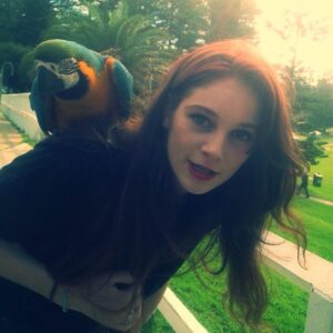 Xenia Goodwin Instagram - That moment when some random beautiful bird decides 'hey, I want to be your friend.' Then decides he wants to eat you.  #scars #bird #leanonme #sopretty #randommoments