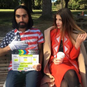 Xenia Goodwin Instagram - On the set of Man in the White Gloves today!  So much fun shooting with Sonny and the amazing crew that came along to help out!  Thankyou Thankyou Thankyou! #maninthewhitegloves #ladyinred #itchingtogetalong #shortfilm @sonnyjoeflanagan