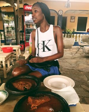 Xosha Roquemore Instagram - Fufu and pepper soup.