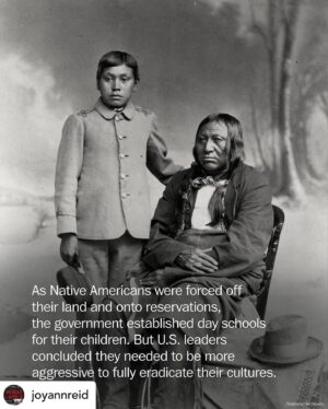 Yasmine Al Massri Instagram - There is no other side to look at, away from the world we live in.. no other way to live all while preserving our human dignity.. @joyannreid #americanhistory is utterly savage. 
.
Repost from @washingtonpost
•
For the U.S. government, forcing a Western education on Native American children was the pathway to what officials called “civilization.”

At least 523 Indian boarding schools were established in the United States in the 19th and 20th centuries. Religious groups received federal contracts to operate about a third of them. Families were often coerced by federal agents or priests to send their children.

The children were banned from speaking any language but English. They were forced to abandon their customs, dress in Western clothing — some in military-style uniforms — and convert to Christianity. 

After two critical government reports, most of the Indian boarding schools closed. By then, generations of Native Americans had attended. Many children and their families were left deeply scarred.

“We want to know what happened to our grandmothers, our parents, our family members. We’ve been lied to. We want to know the truth. We need to begin to heal,” said Deborah Parker, chief executive of the National Native American Boarding School Healing Coalition.

Read more by tapping the link in our bio.