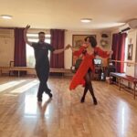 Yasmine Al Massri Instagram - My job forces me to disconnect with my self and volunteer my being to another person’s journey.. when that journey includes dancing my soul just lights up.. had some dance rehearsals at @arthurmurrayjo yesterday and at the end, the crew who runs this amazing ballroom dancing school in Amman joined in for a moment we let our selves feel the music.. I have a passion for salsa and I couldn’t be more thankful for this community.. #amman #arthurmurray #salsa #dance #community