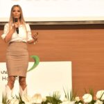 Yasmine Ghaith Instagram - _____ كل مرة بيكون عندي فيها talk بحس كأنها أول مرة، و ببقي متوترة جداً! و أول ما بقف علي المسرح و أشوف الناس و أبدأ أتكلم، بيروح كل القلق و التوتر و برتاح كأني واقفة قدام صحابي بالظبط، و ببدأ كلام و مش بكون عايزة أخلص والله 😂🤦🏽‍♀️ من أكتر الحاجات اللي كانت وحشاني وقت الكورونا هي ال live talks بتاعتي في الحقيقة مش ال online 😁 مبسوطة جداً إني بعمل جزء من التوعية في شهر التوعية بسرطان الثدي و إتبسط كمان إني قابلت بطلات كتير و أخدت منهم حب و أمل 🙏🏾 I'd also like to thank my beautiful @stardust__pr team, you guys are the best 🖤💥 Thank you Saudi German Hospital for the honouring 🖤 #BreastCancerAwarenessMonth #WonderWomanTheyCallMe #MotivationalTalks #Awareness #LiveToInspire