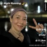 Yoon Se-a Instagram - 핑쿠잠옷바지 그대로 급하게 러닝이 그리워 #5kmx2 #10km 요즘 이상한 짓 많이 한다. 😂 #행복하세아🍀