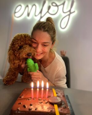 Youlika Skafida Instagram - Παντού και για πάντα μαζί. @cooper_theminipoodle_  #happyinternationaldogday  #mybestie #poodlesofinstagram