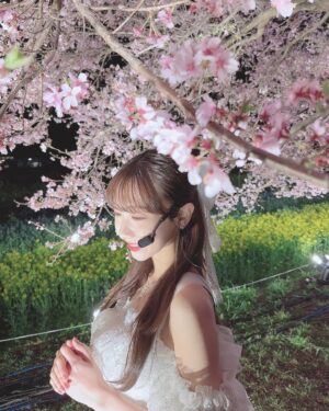 Yuki Kashiwagi Instagram - ༝༚┈❁┈༚༝

CDTVライブ！ライブ！
お昼も夜も桜がとっても綺麗でした☺️🌸

#桜　#夜桜