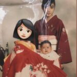 Yuna Taira Instagram - 👘🧡🍂 私のお宮参りに母が着ていたお着物。