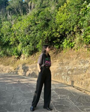 Yuzuki Hirakawa Instagram - 🍒
⁡
最近はずっと私服黒いんだぜ。
⁡
#ootd #black