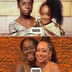 Zezeh Barbosa Instagram - Um #tbt com antes e depois muito especial!! Com @zezehbarbosa_oficial em 1990 e no finalzinho do ano passado, 33 anos depois. A Zezé foi minha mae na minha primeira novela no #SBT, Brasileiros e Brasileiras, e foi uma emoção imensa reencontrá-la, maravilhosa e carinhosa como sempre!!! Viva Zezé!!! 💛 #reencontro #maeefilha #ZezeBabosa #ArethaOliveira #atriz #negritude #mulheresnegras #representatividade #sbt #novela #BrasileiroseBrasileiras