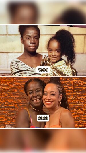 Zezeh Barbosa Instagram - Um #tbt com antes e depois muito especial!! 
Com @zezehbarbosa_oficial em 1990 e no finalzinho do ano passado, 33 anos depois. 
A Zezé foi minha mae na minha primeira novela no #SBT, Brasileiros e Brasileiras, e foi uma emoção imensa reencontrá-la, maravilhosa e carinhosa como sempre!!! 
Viva Zezé!!! 💛

#reencontro #maeefilha #ZezeBabosa #ArethaOliveira #atriz #negritude #mulheresnegras #representatividade #sbt #novela #BrasileiroseBrasileiras