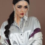 Zhalla Rasul Instagram - Stay silver... Photo by one and only @darojazaphotography Makeup by @salon_a_plus This beautiful face accessory by @zanedesignn