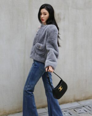 Zhang Tian'ai Instagram - 好久不见💜💙🖤
#CELINETILLY
#CELINEBYHEDISLIMANE
