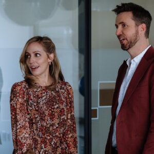 Zibby Allen Instagram - Lies Between Friends premiers tomorrow night on @lifetimetv in the U.S. 
It’s a thriller movie you guys🔪🫣 But the real thrill for me was working with sir  @peterbenson889 who made me laugh so stupid much.