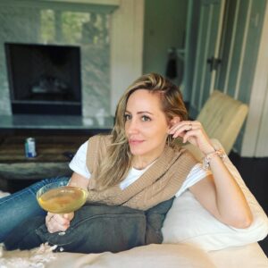 Zibby Allen Instagram - Maybe you don’t know that Im a wannabe herbalist. Started low key-studying in early 2020 and have been benefiting my bod with herbs ever since. This cute lil drink is a homemade tea infusion. Added a dash of tonic and served in coupe glass to make me feel fancy. 

Herbs in this infusion: 
🌿Chamomile 
🌿 Red Raspberry Leaf 
🌿 Nettle 
🌿 Ginger 
🌿 Spearmint 
🍯 Drop of honey ‘cuz Im not into bitter (tastes, or people mkay)

It’s such a nutritive blend you guyyyys. Especially for lady hormones. All these buddies offer so many benefits. But here are just a few: 

Chamomile = anti-inflammatory, anti-anxiety, anti-allergy, can help lower blood pressure.

Red Raspberry Leaf = helps regulate hormones, tonifies the uterus, is high in iron!

Nettle = rich in antioxidants, great for scalp health, preventing hair loss, great for urinary health, a friendly aid for allergies.

Ginger = Good for digestion, nausea relief, bloating, helps to reduce period pain.

Spearmint =  Aids hormonal imbalance as well as digestion. It’s an antioxidant that can help reduce oxidative stress which is linked to a lot of chronic conditions. 

Cheers 🌿🍸