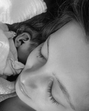 Zoë Pastelle Holthuizen Instagram - My little prince, we made it. 
I am so endlessly proud of us both. 
My whole world. 29/02/24 👼🏼